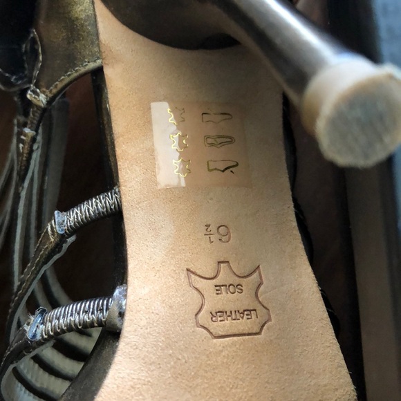 BCBGMAXAZRIA ZOE High Heels 👠 Bronze Leather 6.5 M - Picture 4 of 9